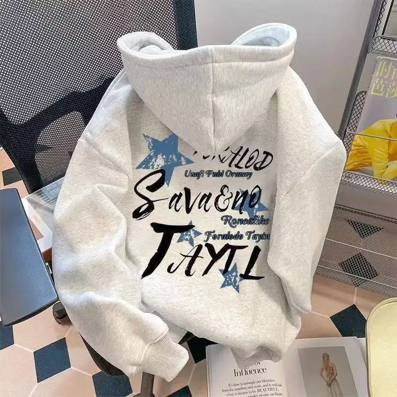 

ex Hoodie Sweatirt Large Size 300 Pou American Hip Hop Letter Print Spring Autumn Winter Trendy Heavyweight Casual Top
