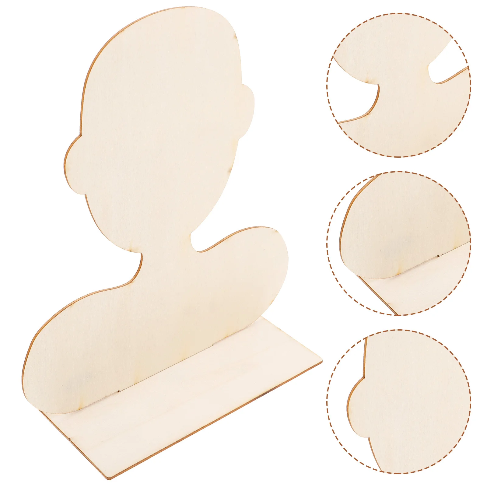 나무 초상화 클레이 보드 자연스러운 흰색 나무 캔버스 3D DIY 아트 공예 색칠 그림 장식 초상화 모양