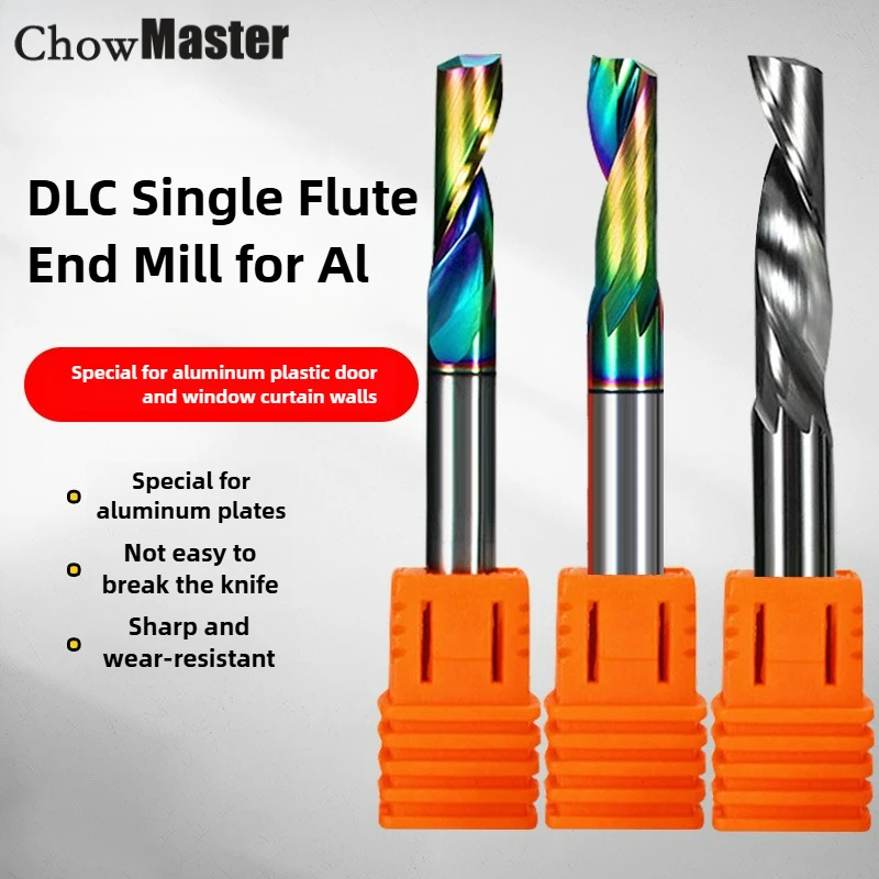 

Твердосплавная концевая фреза Chowmaster с одной канавкой специально для алюминия, твердый вольфрамовый твердый фрезерный станок, режущие инструменты с ЧПУ