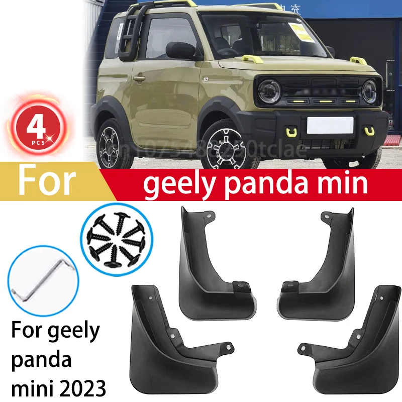 

4pcs Mudguards For Geely panda mini EV 2023 Mud Flaps Splash Guard MudFlaps Front Rear Fender Protector Car Accessories