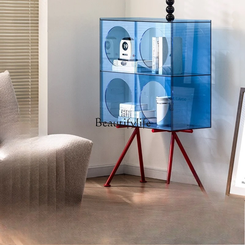 

Acrylic wine cabinet figure against the wall floor entrance living room creative storage cabinet