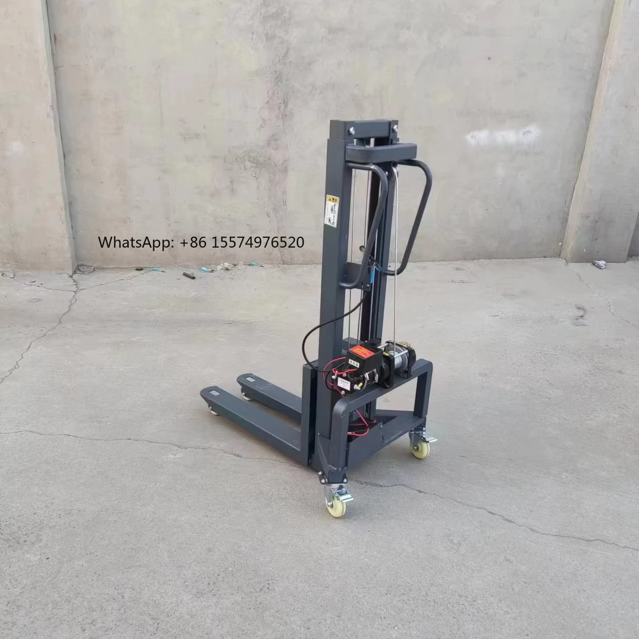 Factory Supply Portable  Mini Self-loading Stacker 1.6M Lifting Height Simple Self Loading Stacker with Remote Control