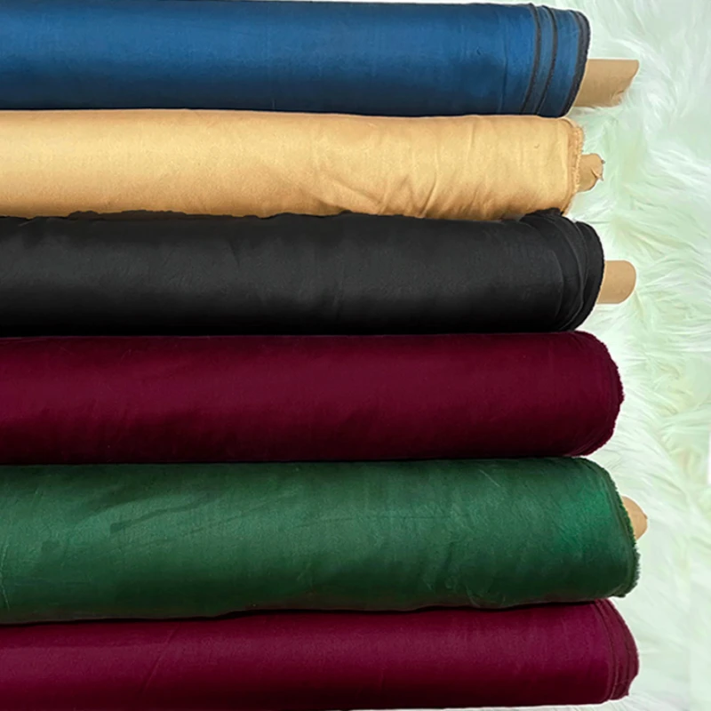 

Elastic Double-sided Satin Silk Clothing Double-sided Smooth Silk Fabric Spandex Material Cloth Per Meter Apparel Sewing Diy