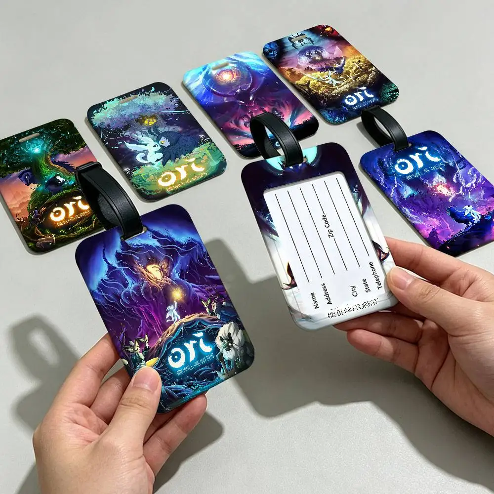 Horizontal board O-Ori Game PVC Waterproof Luggage Tag Anti lost Information Card Cover For Student Bag Travel Suitcase