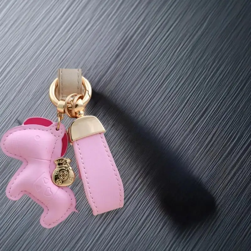 

Pony Pendant Keychain; Leather Charm Accessory; Lucky Horseback Money Bag Keyring; Unique New Year’s Gift.
