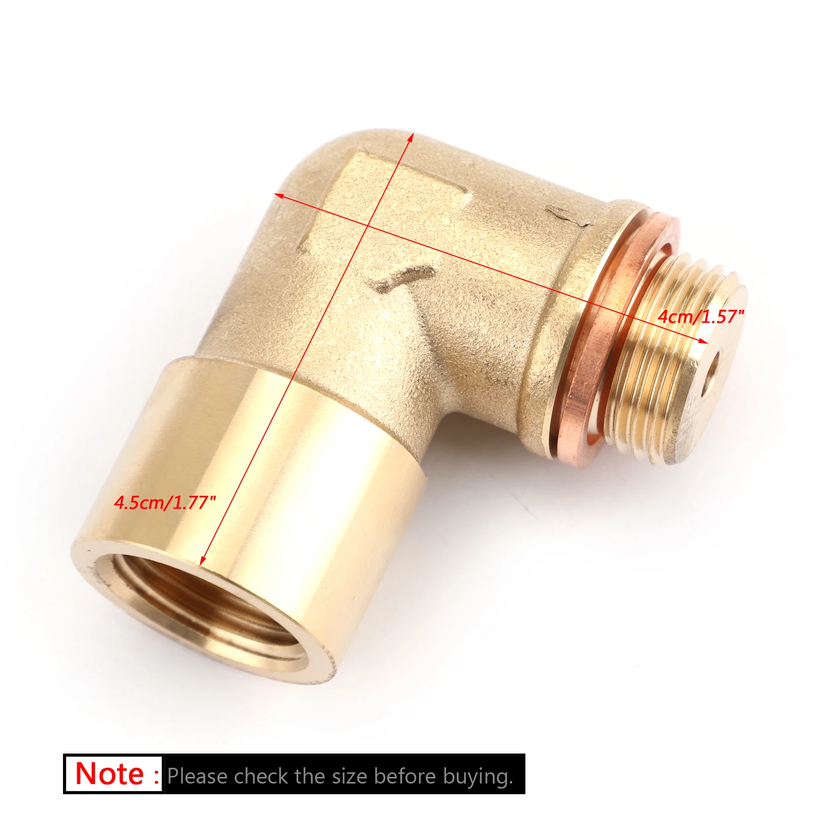 Artudatech 1PC M18X1.5 02 Bung Extension O2 Oxygen Sensor Angled Extender Spacer 90 Degree