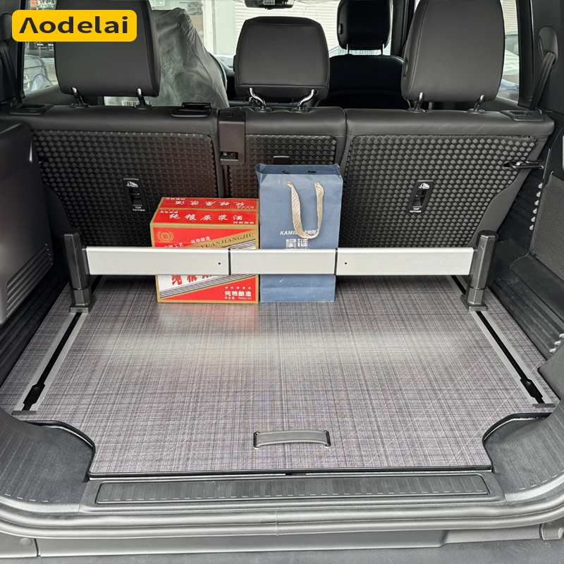 Car trunk mat trunk floor rail anti-slip car accessories suitable for Land Rover Defender 2020-2025 110 version.