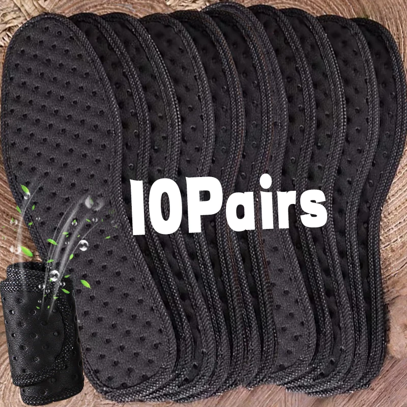 

Sports Insole Bamboo Charcoal Antibacterial Shoes Insoles Plant Deodorant Running for Feet Thick Shock Absorbing Shoe Sole
