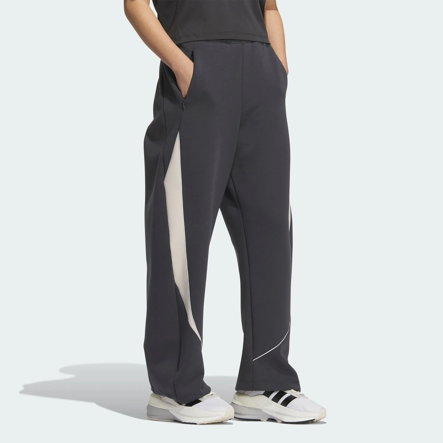 Adidas genuine new women's knitted patchwork sports loose casual pants KC0303