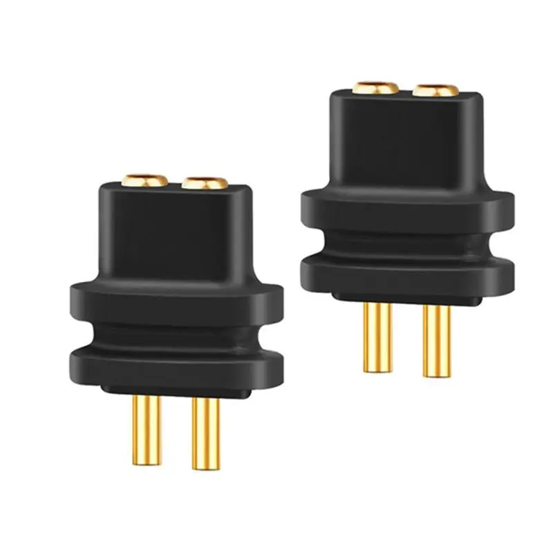 2 Pcs 2 Pin 0.78Mm Female Socket Earphone Convex Female Socket For 0.7-0.8Mm Male Pin Black