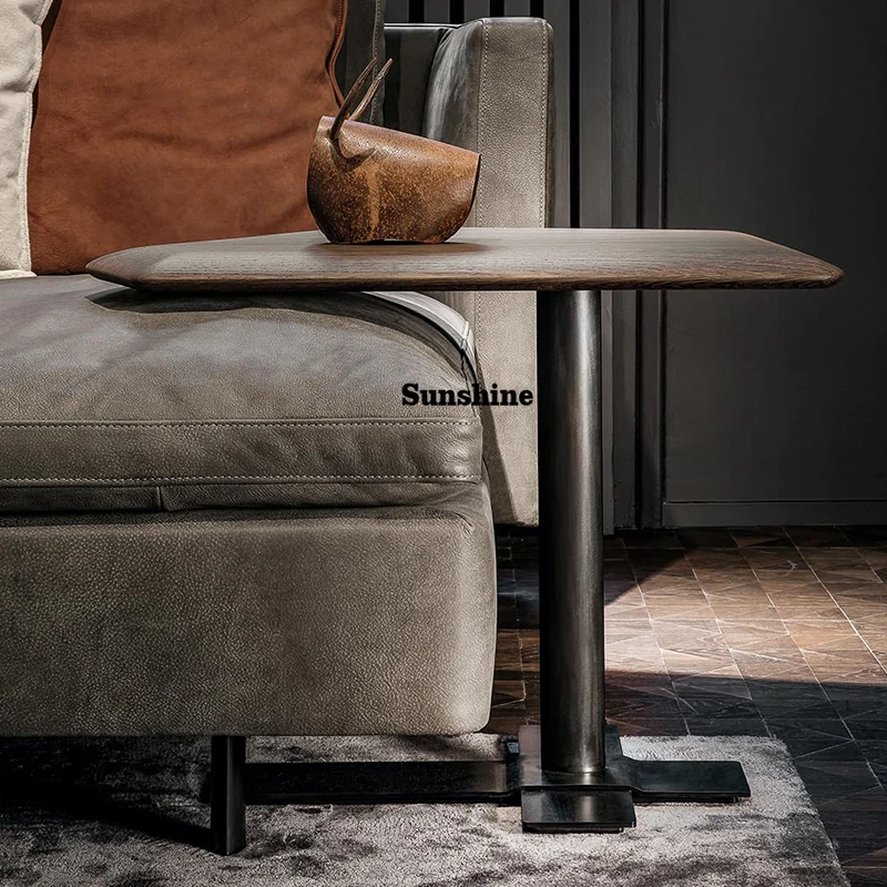 

Современный многофункциональный журнальный столик из массива орехового дерева с регулируемой высотой для дивана