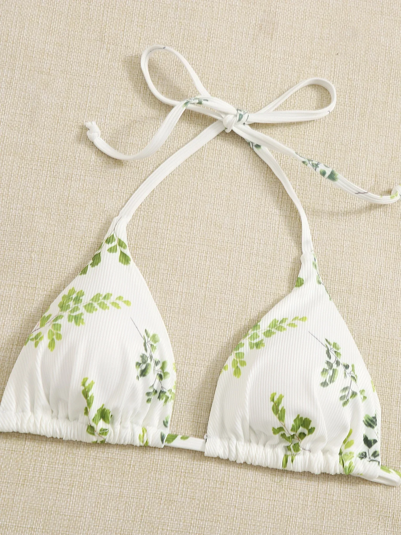 Bikini a due pezzi da donna con collo, reggiseno con bretelle, fondo a V, costumi da bagno e abbigliamento da donna