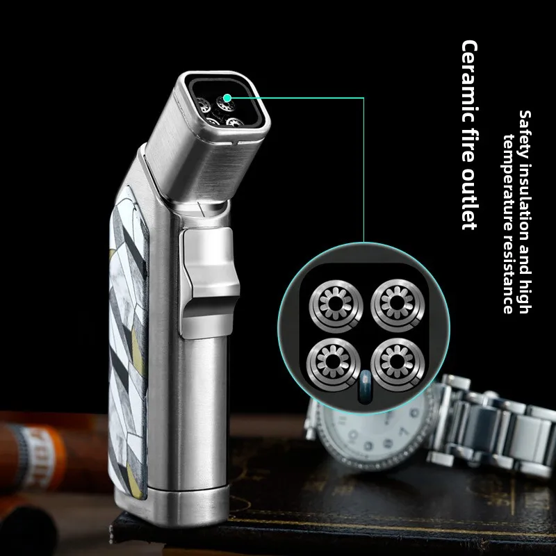 

Новая зажигалка для сигар Four Straight Punch, специальная, для гурманов, для барбекю, с резаком для сигар и открывателем отверстий для сигар.