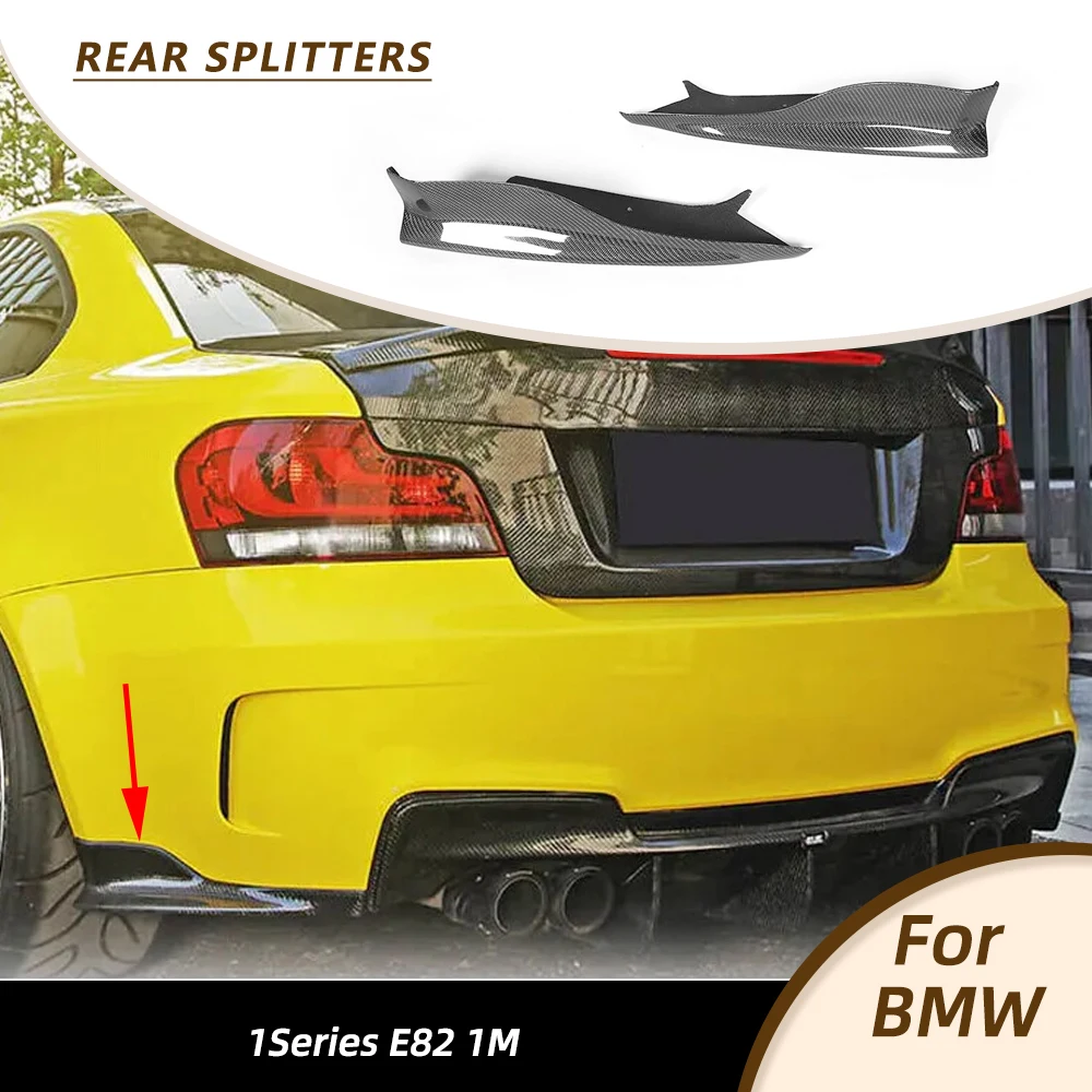 

Car Rear Bumper Lip Diffuser Splitters for BMW 1 Series E82 1M Bumper 2011-2013 Car Rear Racing Body Kits Carbon Fiber/ FRP