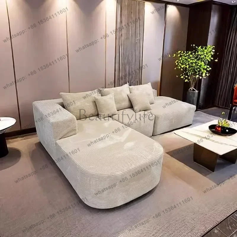 Minimalist White Vacuum Compressed Sofa L Shaped Nordic Modern Boneless Sofa Living Room Soft Woonkamerbanken Furniture For Home