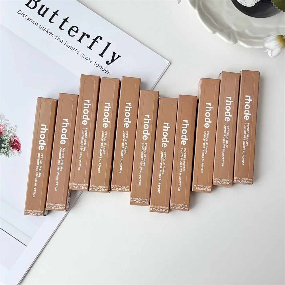 Rhode Skin Peptide Lip Shape Pen Lip Liner Long Lasting Lip Tint Pencil Pen Makeup Lipstick Powder Blusher Rouge Makeup Lipliner