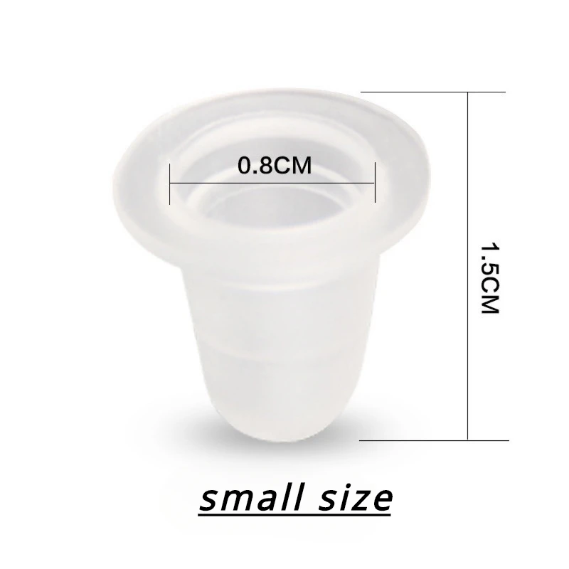 문신 컬러 실리콘 컬러 컵 일회용 소프트 실리콘 눈썹 문신 도구 용품, 문신 잉크 소프트 실리콘 캡 문신, 100 개