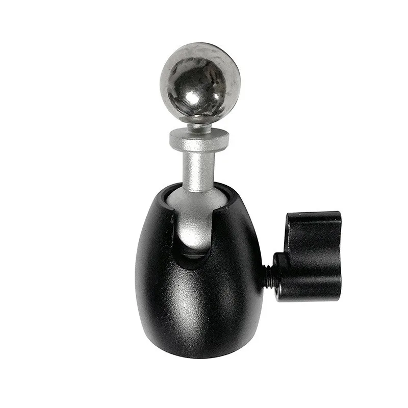 1.7cm spherical to 1/4 screw mobile phone clip transfer screw 17.4mm flat clip metal adapter steel ball head