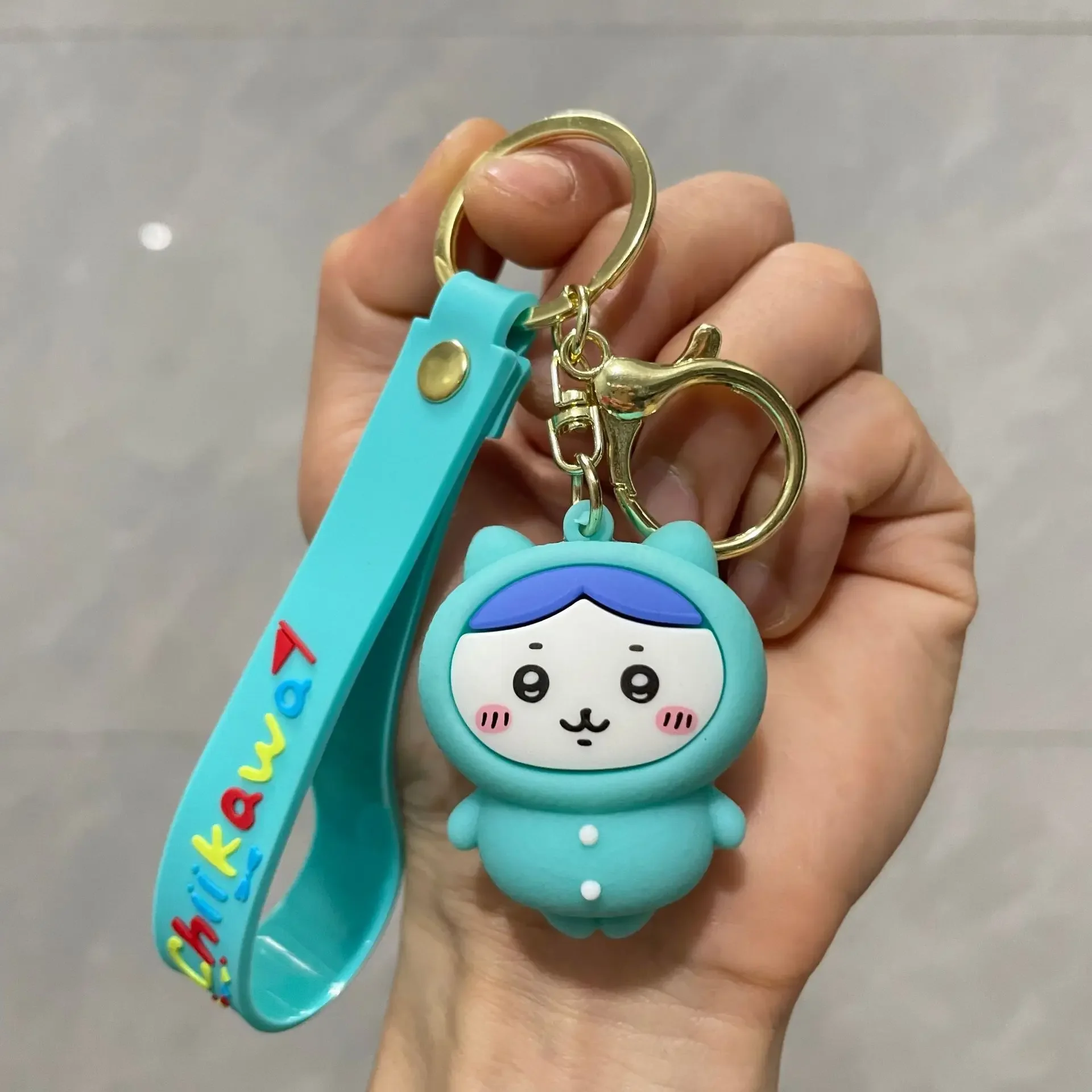 Cartoon Keychain Pendant Couple Pendant Keychains Ring for Accessories Bag Anime Figure  ハチワレ ちいかわ Pyjamas Series Pendant Gifts