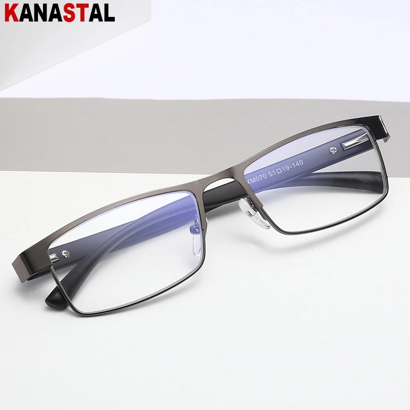 Men Metal Reading Glasses Blue Light Blocking Lenses Women Hyperopia Presbyopic Eyewear Anti Radiation Computer Eyeglasses Frame