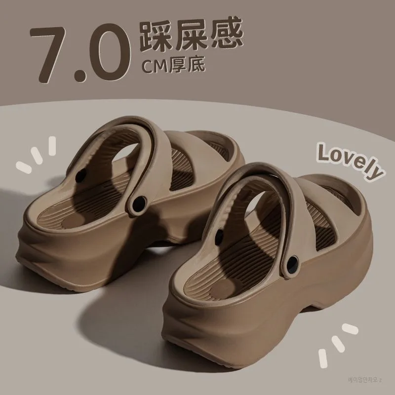 

Cloud Slides For Women Men 7cm Thick Sole Slippers Non-Slip Soft Platform Sandals Two-Wear Beach Shoes