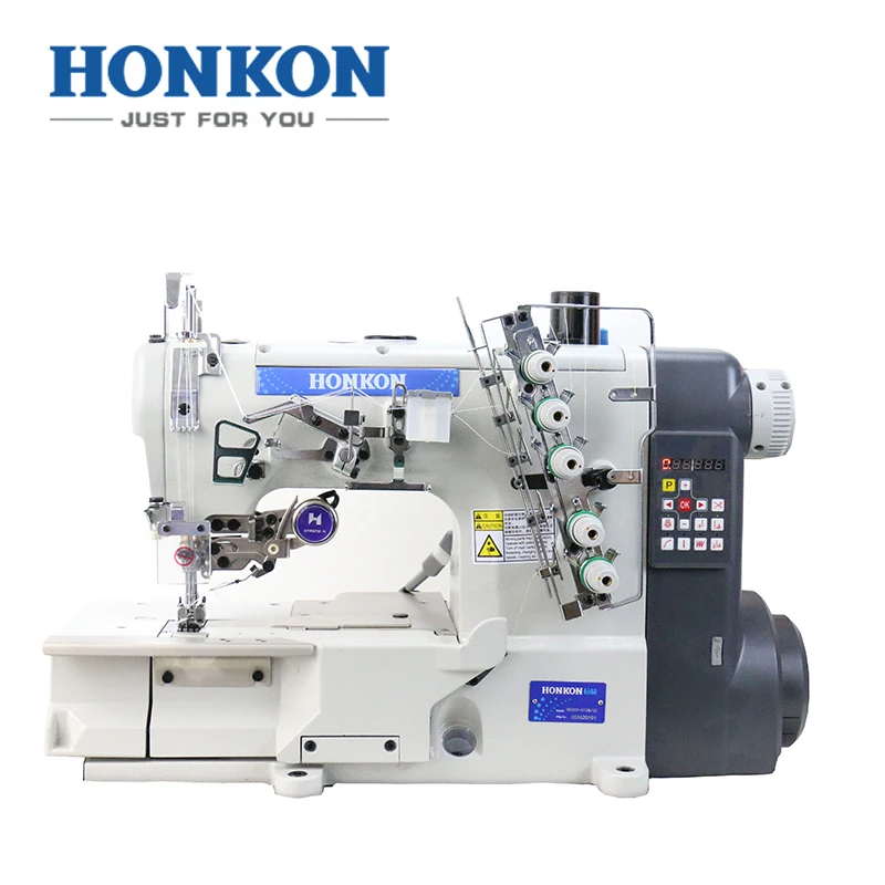 HK 500 High Quality Mechatronics Computerized Flat-Bed Interlock Sewing Machine New Condition Auto Trimmer Cover for Home Use