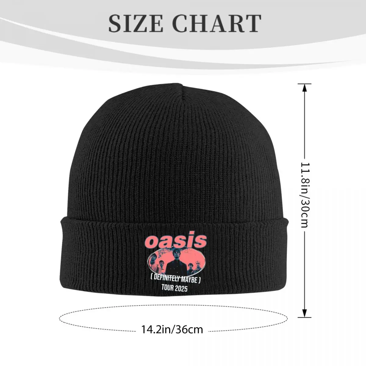 Oasised Definitely Maybe Knitted Hat Women's Men's Beanie Winter Hats Acrylic Warm Melon Cap