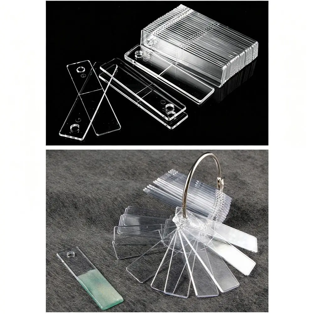Transparent False Tips Display Stand Rectangle DIY UV Gel Nail Tip Nail Art Tips Sample Stand Manicure Decoration Showing Tools