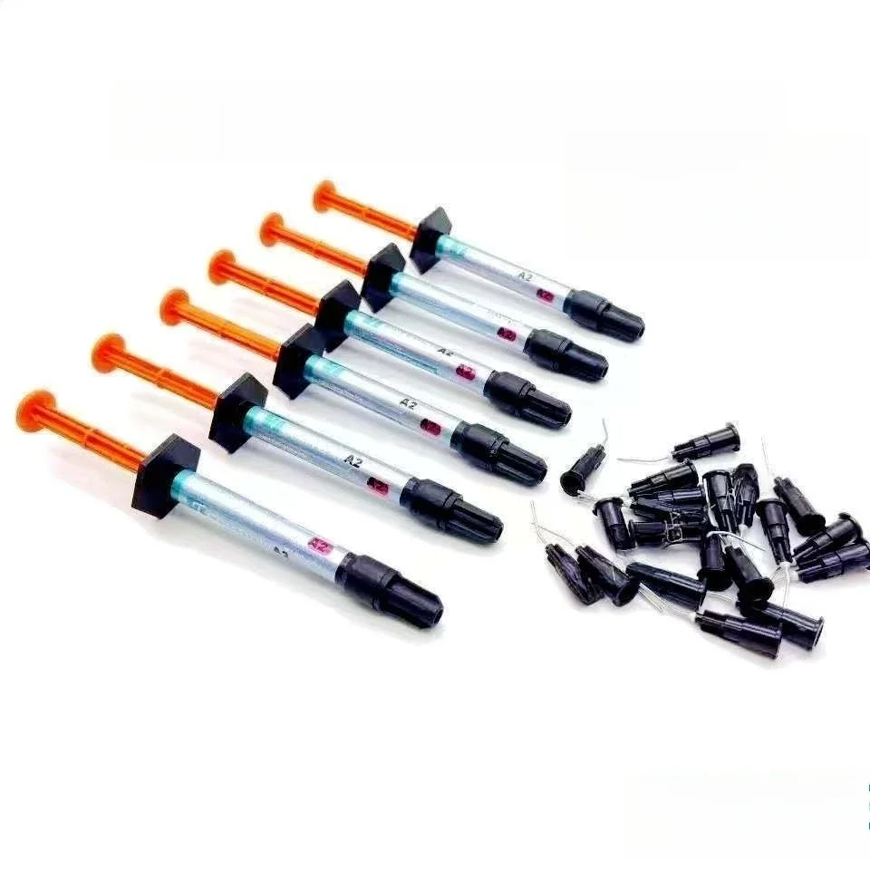 2g /PCS dental filling material UV cured flowing resin laboratory equipment tool A1 A2 A3 Nano Mixed Dentin Repair Permanent Gap