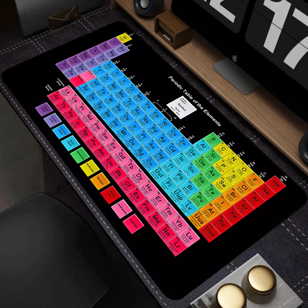 

Большой коврик для мыши с периодической таблицей химических элементов, противоскользящий резиновый игровой коврик для мыши XXL, противоскользящий коврик для мыши, игровой коврик для клавиатуры, настольный коврик