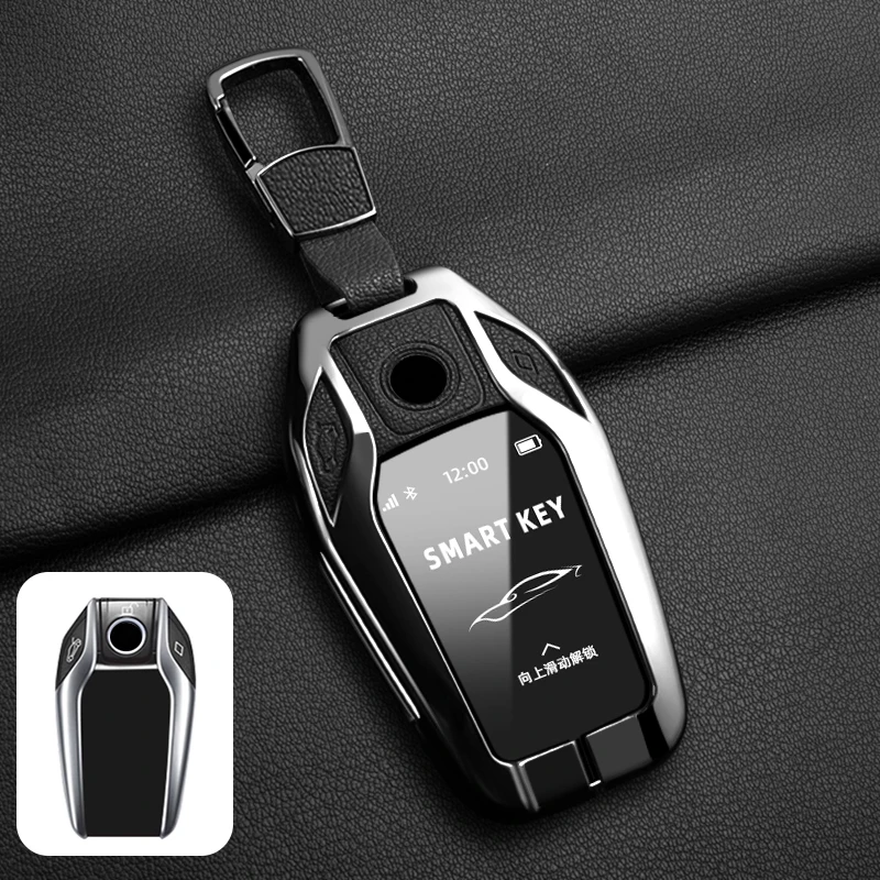 High Quality Zinc Alloy Remote Start Smart Car Display Key Case Cover for BMW 5 7 Series X3 X4 X5 X7 G30 G31 G11 G12 G01 GT 730L