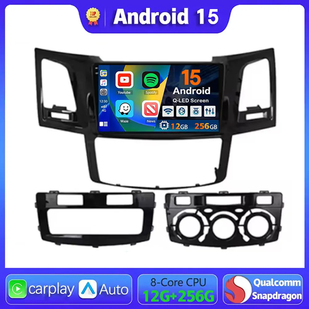 

Android 15 Car Radio For Toyota Fortuner HILUX Revo Vigo 2007 - 2015 Navigation Multimedia Player Stereo WiFi+4G Head Unit Video