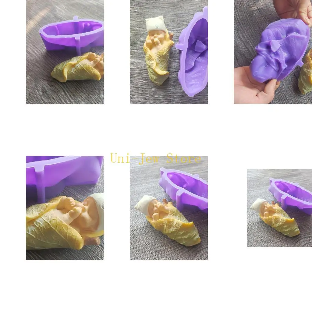

40GB Wrapped Sleep for Doll Decor Mold Resin Beauty Mold for Pendant Jewelry Mak