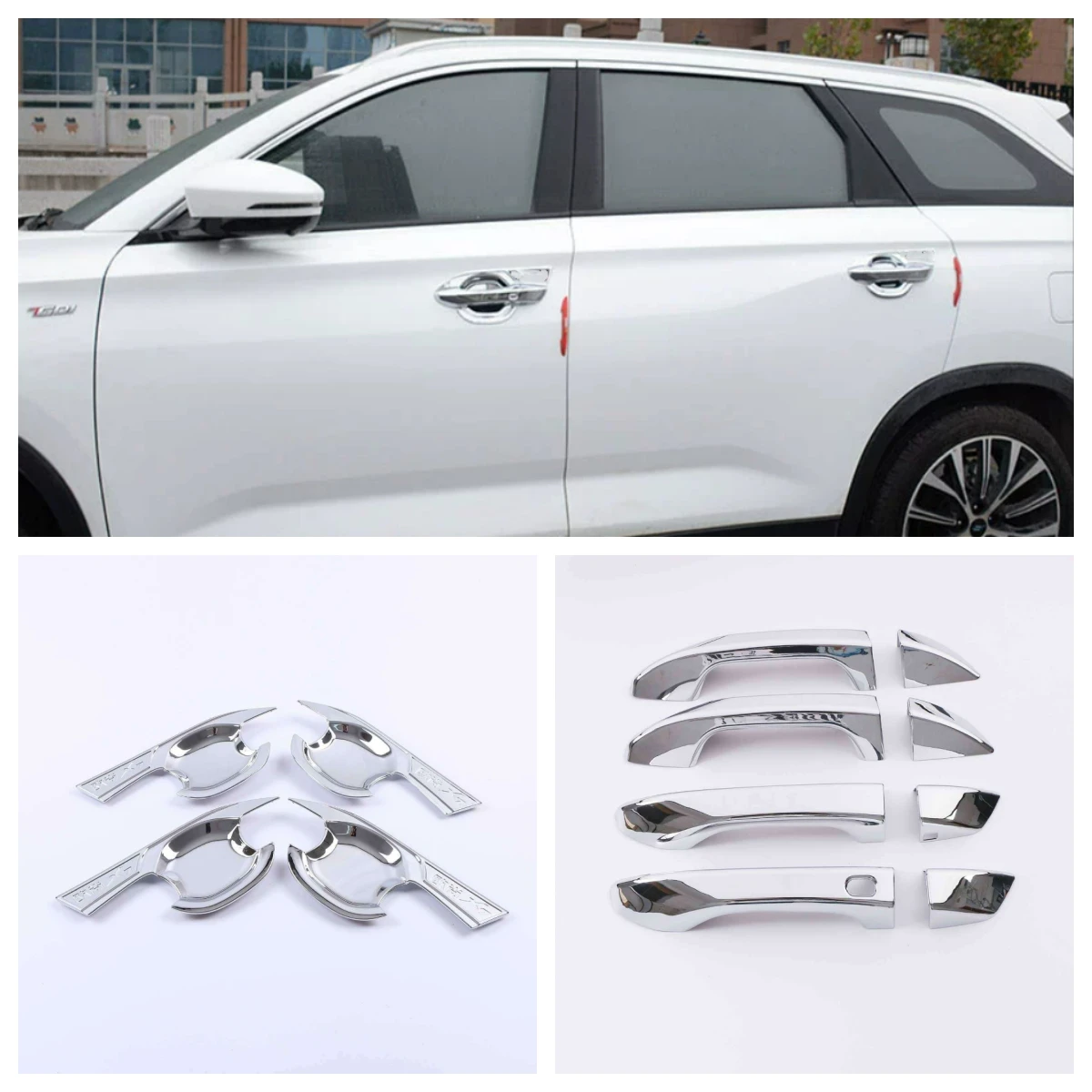 For CHANGAN OSHAN X7 2020 2021 2022 Exterior Accessories Car Door Handle Pull Bowl Cover Trim ABS