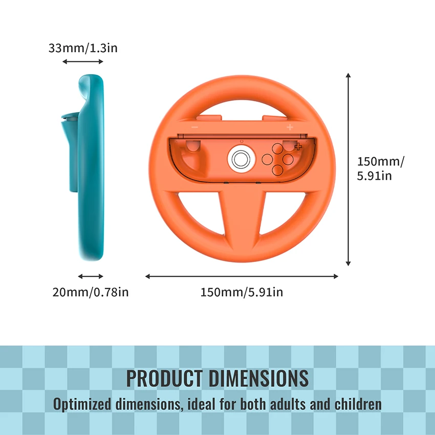 قطعتان من وحدة تحكم عجلة السباق لنينتندو سويتش 2 جوي كون ماريو كارت 8 مقابض مقبض مادة ABS الفاخرة