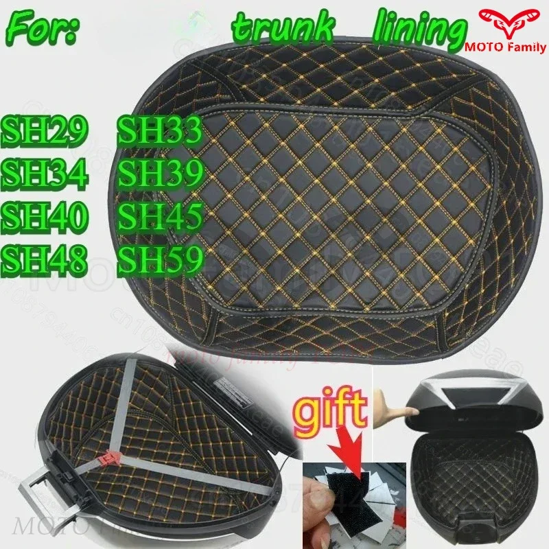 Tail box pad motorcycle trunk lining SH33/34/39/40/45/48 inner liner for  motorcycle box topcase cover moto accessories