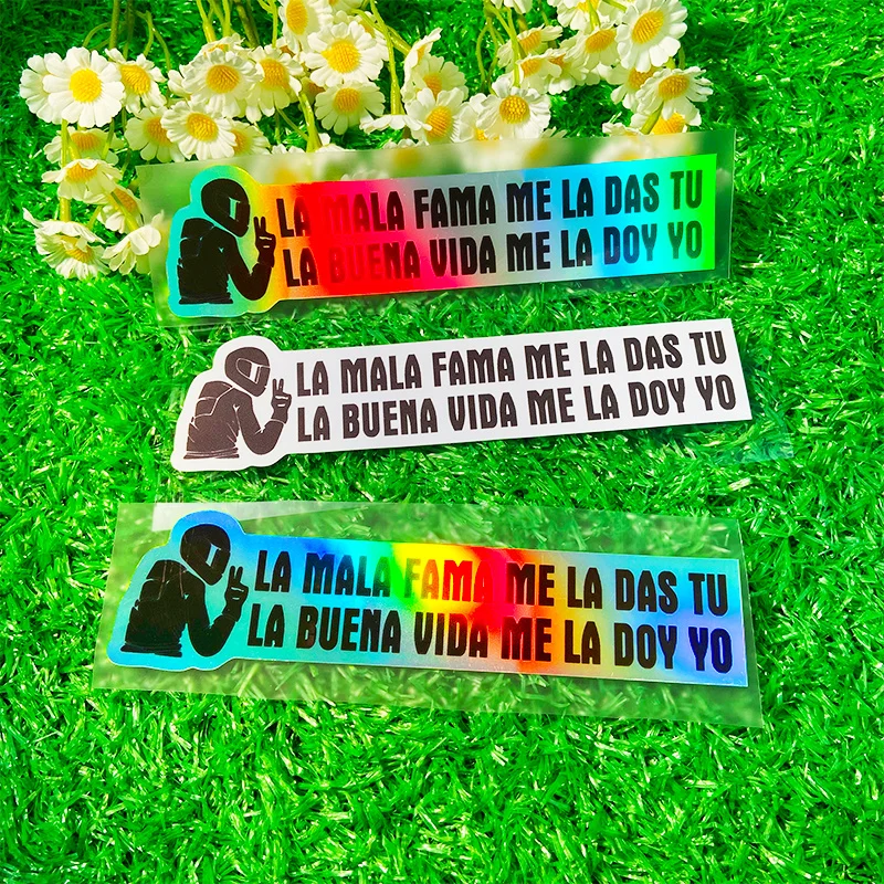 La buena vida es creada por mí mismo pegatina de motocicleta impermeable para Scooter cuerpo casco caja Moto tanque de combustible paneles laterales vinilo calcomanía
