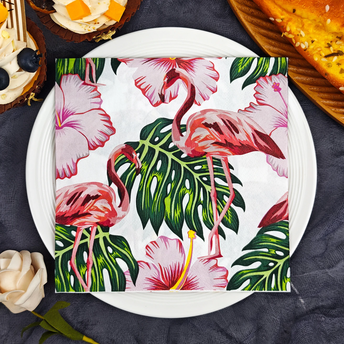 20/50pcs 33*33cm 2ply Flamingo Pattern Napkins Suitable for Themed Parties, Party Napkins for Dining,Baking,Festive Parties