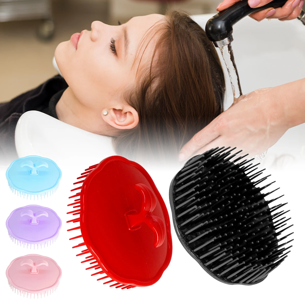 Scalp Massager Shampoo Brush Multiple Colors Hair Scrubber for Deep Cleansing Exfoliating Stimulating Hair Growth