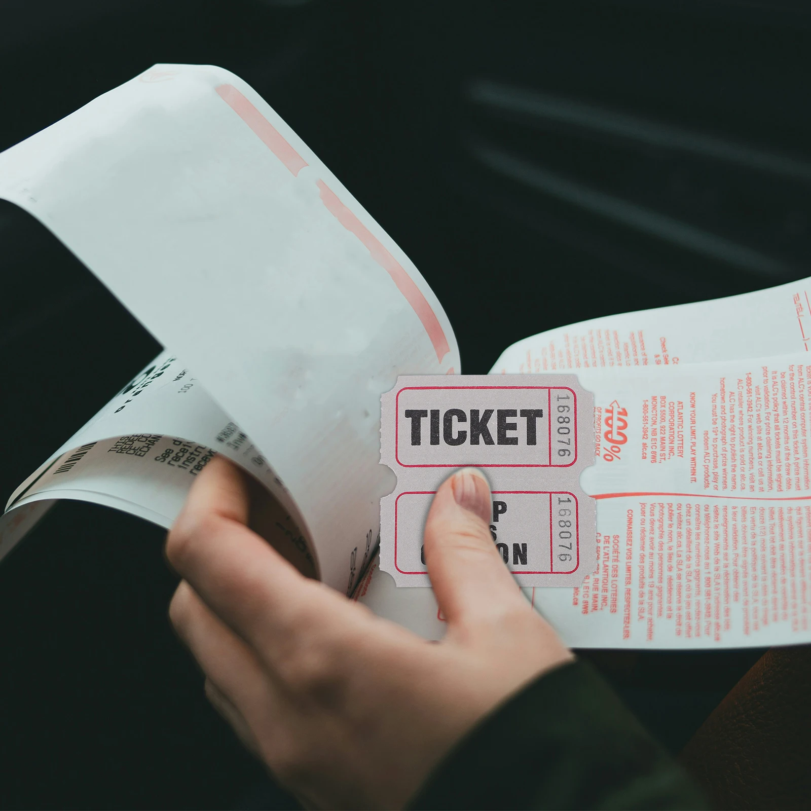 

100 Pcs Raffle Lottery Event Game Labels Party Festival Tickets Bulk Paper Tickets Gray Suitable Celebrations Holiday Drawings