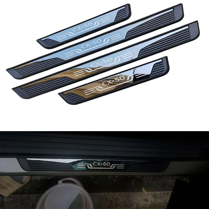 

For Mazda Cx-50 2022 Door Sill Scuff Plate Cover Trim Stainless Steel Threshold Pedal Styling Protect car assecories