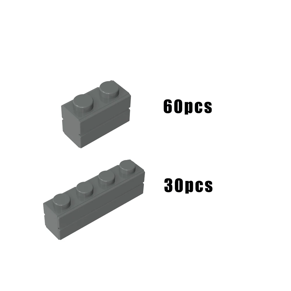 Gobricks 98283 15533 MOC Mixed Solid Colors Bricks Special 1x2 And 1x4 with Masonry Parts Profile Building Blocks Classic Model