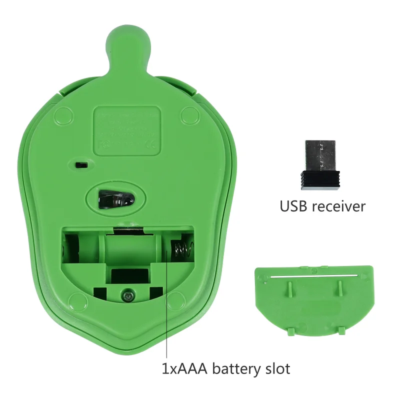 Groene Schildpad 2.4G Bedrade/Draadloze Muis Mute Knop 1600Dpi Auto Slaap Mini Office Muis Geschikt Voor Computers Laptops