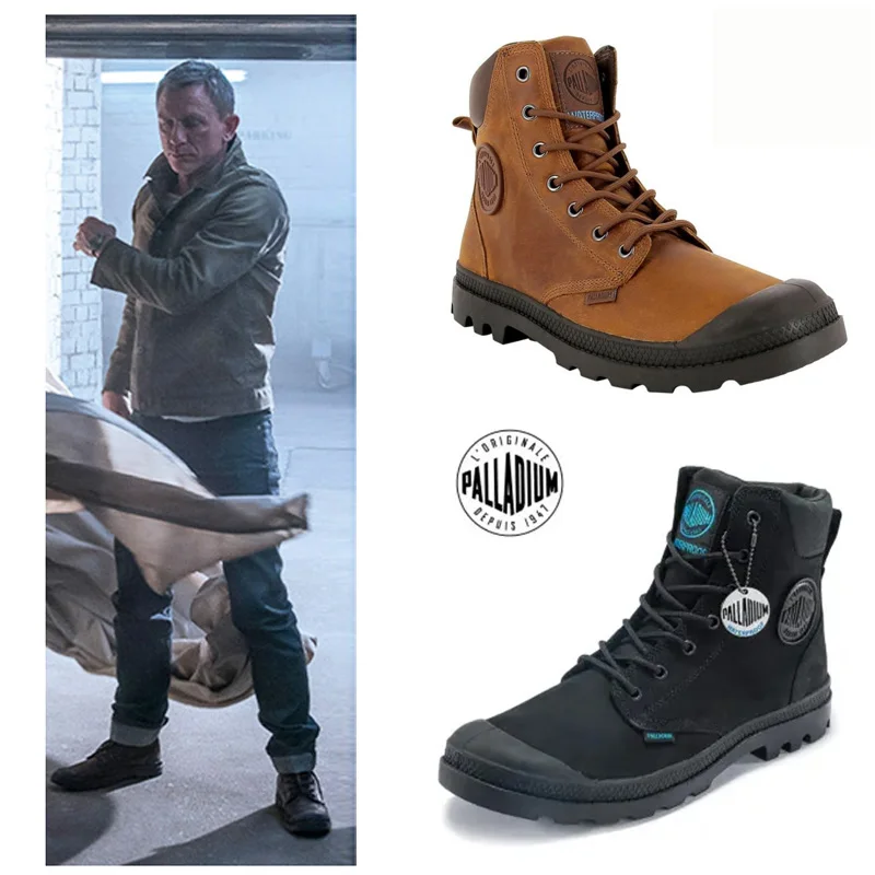 

Dan u Special Agent Men's Boots Waterproof Wingtip Briti Sle Mid-Calf Workwear Boots Leather High-Top Boots