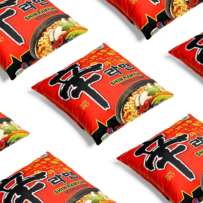 Gaslight Gatekeep Girlboss Ramen المعكرونة الفورية مضحك الغذاء رمي وسادة تغطي أكياس الوسادة لغرفة نوم الأريكة 45 سنتيمتر x 45 سنتيمتر