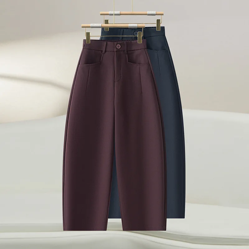 

Осенние новые модные брюки-комбинезоны в корейском стиле с высокой талией, утягивающие универсальные широкие брюки Scimitar