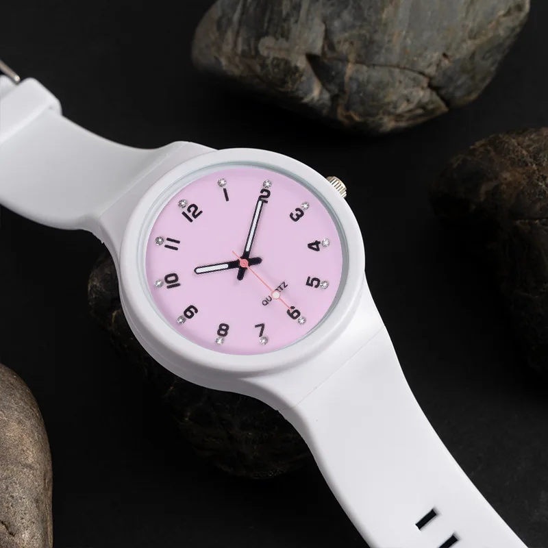 Reloj de silicona para hombre y mujer, pulsera de muñeca estilo insPreppy, bonito, ideal para fiesta de estudiantes, diseño de interés especial