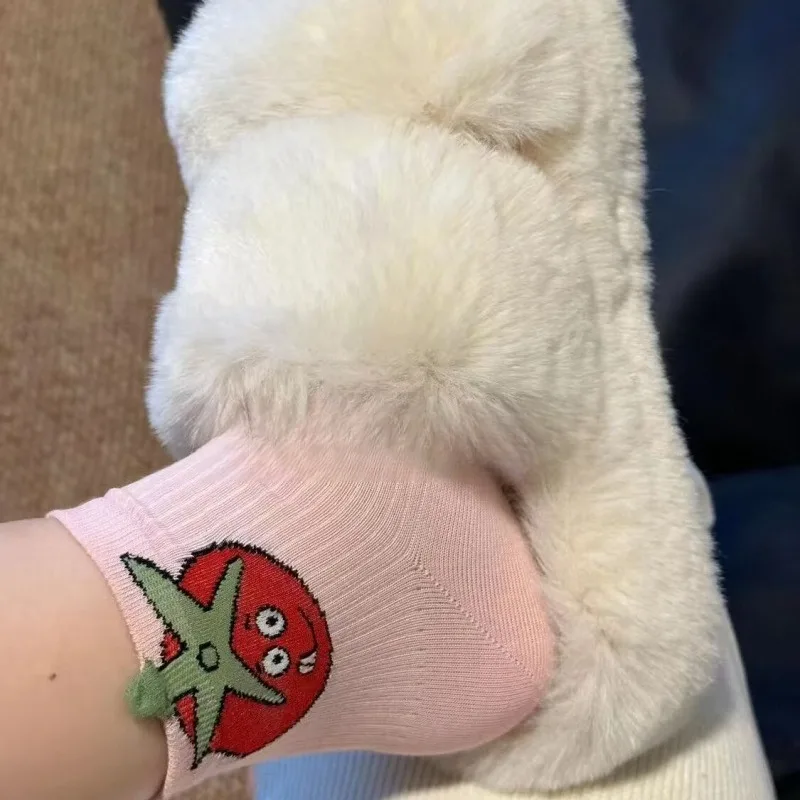 الجوارب النسائية اليابانية Kawaii الكرتون الخضروات لطيف الحلو تنوعا جودة عالية جوارب قطنية مريحة لفتاة بالجملة #4