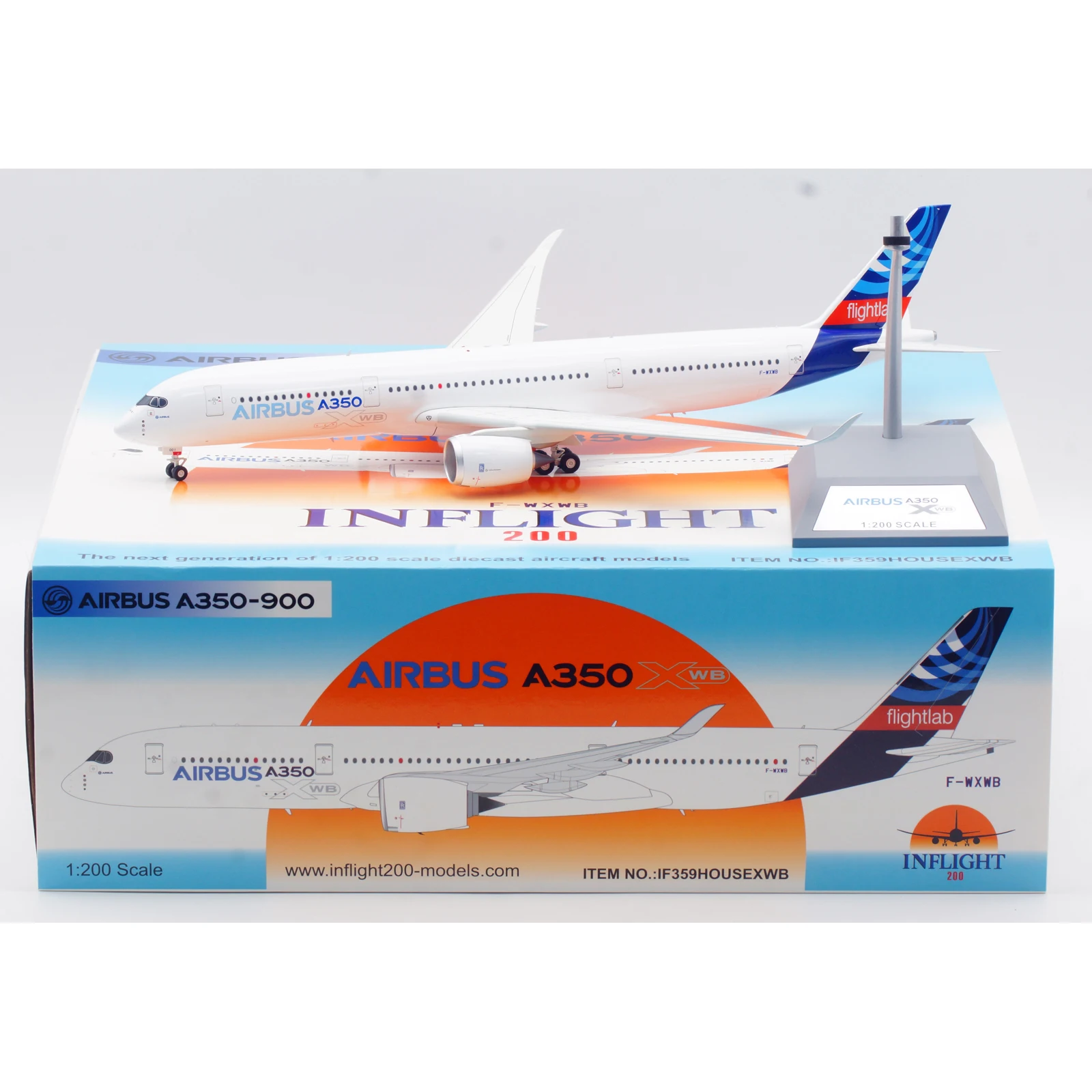 

IF359HOUSEXWB Alloy Collectible Plane Gift INFLIGHT 1:200 Airbus "House Color" A350-900 Diecast Aircraft Jet Model F-WXWB