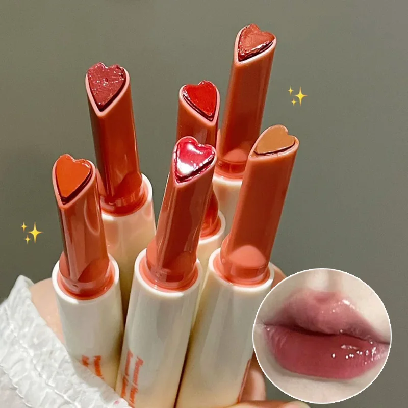 Frozen Tea Mirror Lip Glaze Hydrating Solid Lip Gloss Glass Jelly Rose Lip Tint Balm Multi Color Moisturizing Lipstick Pen